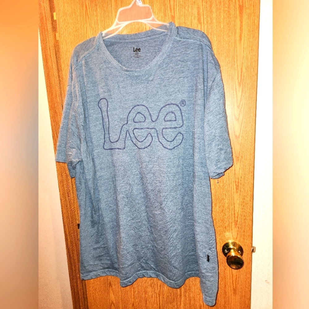 💓 3/$15 Lee Men's 3XL Blue Short Sleeve T-Shirt